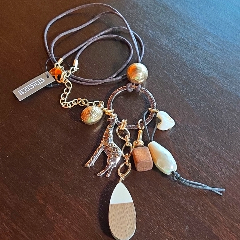 Chico's Jeffry Boho Tribal Necklace NWT
